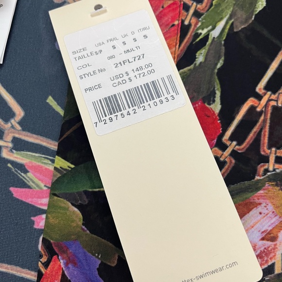 Gottex Floral Chiffon Open Kimono Cover Up “Spring” Collection Size S MSRP $148 - Picture 5 of 7